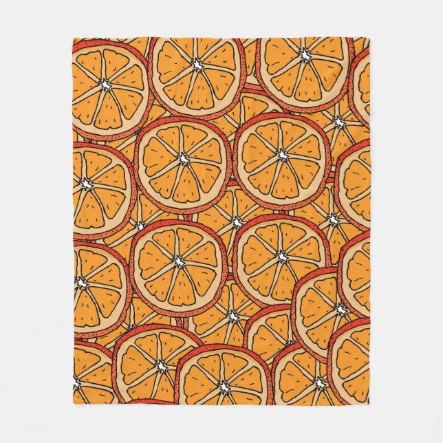 Nahtloses Muster mit Orange. Endlose Textur Fleecedecke (Vorderseite)