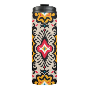 Nahtloses Muster mit Paisley-Ornament Thermosbecher