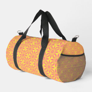 Nahtloses Muster mit rosa gelben Blumen Duffle Bag