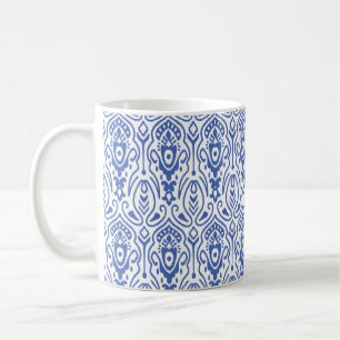 Nahtloses Muster mit Stickerei. Ikat Fabric. Eth Kaffeetasse