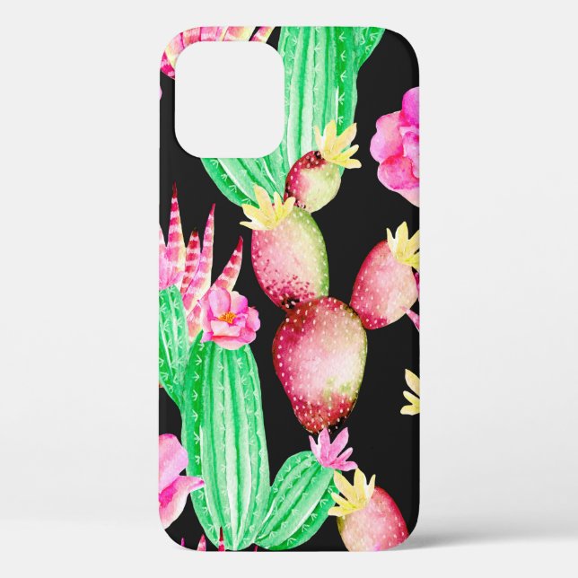 Nahtloses Muster mit Sukkulenten. Kakteen Case-Mate iPhone Hülle (Rückseite)