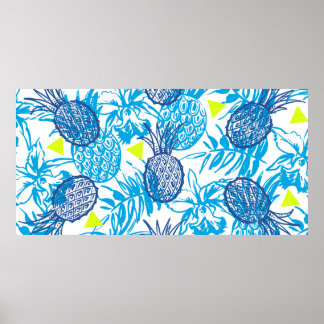 Nahtloses Muster mit tropischem Motiv Poster