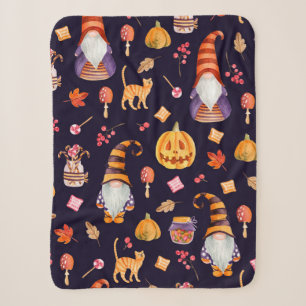 Nahtloses Muster mit Vintagen Halloween-Elementen. Sherpadecke