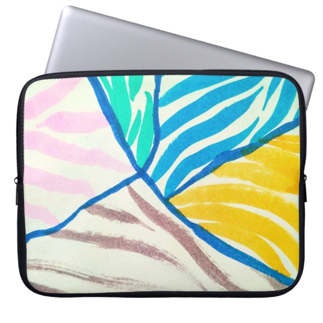 Nahtloses Muster mit Vintagen Schlüsseln und Schlö Laptopschutzhülle (Vorderseite)