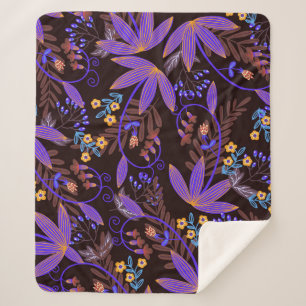 Nahtloses Muster mit winzigen, lebhaften Blume. Vi Sherpadecke