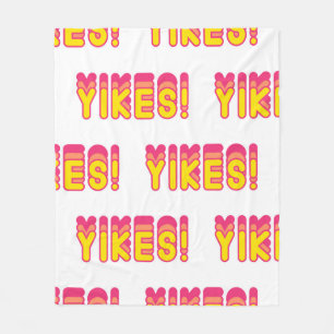 Nahtloses Muster mit "Yikes"! Worte. Vintage Wand Fleecedecke