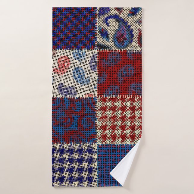 Nahtloses Muster. Nachahmung eines Patchwork-Muste Badehandtuch (Badehandtuch)