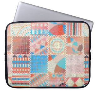 Nahtloses Muster. Nachahmung eines Patchwork-Muste Laptopschutzhülle