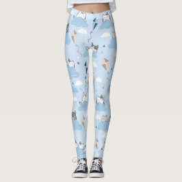 Nahtloses Muster Niedlich Kawaii Kite Leggings