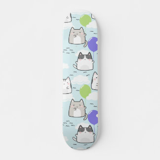 Nahtloses Muster Niedlich Kawaii Wolken Wolken Skateboard