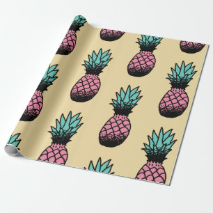 Nahtloses Muster niedlicher handgezogener Ananas Geschenkpapier