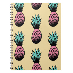 Nahtloses Muster niedlicher handgezogener Ananas Notizblock