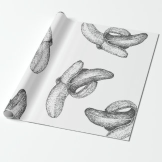 Nahtloses Muster oder Hintergrund mit Banane. Geschenkpapier