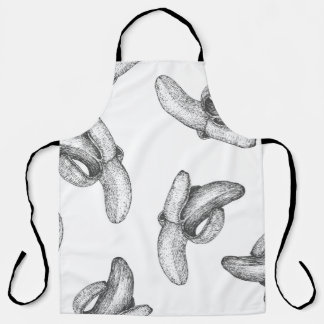 Nahtloses Muster oder Hintergrund mit Banane. Schürze