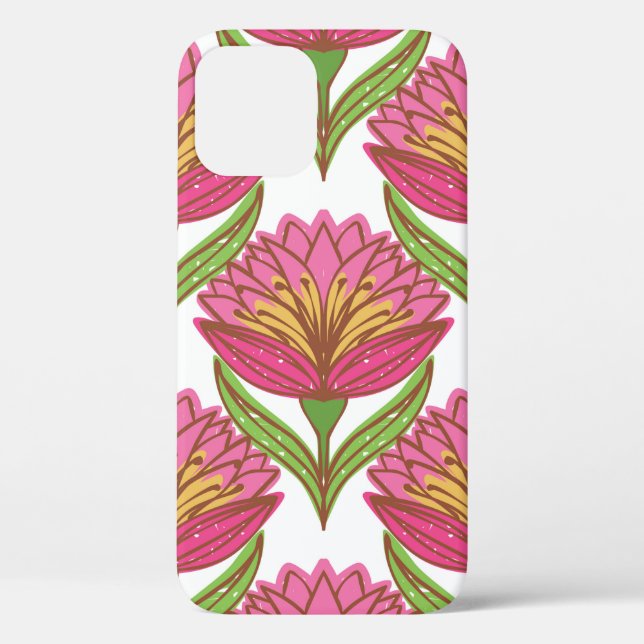 Nahtloses Muster ohne Blumen. Hellrote Blume Case-Mate iPhone Hülle (Rückseite)