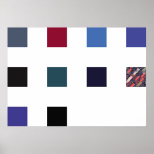 Nahtloses Muster. Pinselstriche und Elemente versc Poster