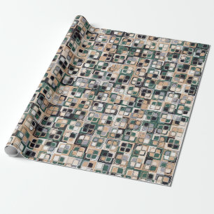 Nahtloses Muster. Quadrate bilden ein farbenfrohes Geschenkpapier
