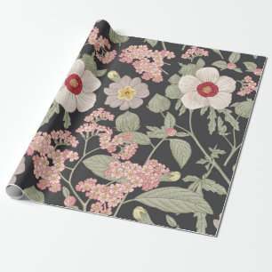 Nahtloses Muster. Schönes Gewebe blüht Realität Geschenkpapier