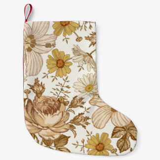 Nahtloses Muster. Schönes, rosa blühendes Realisti Kleiner Weihnachtsstrumpf