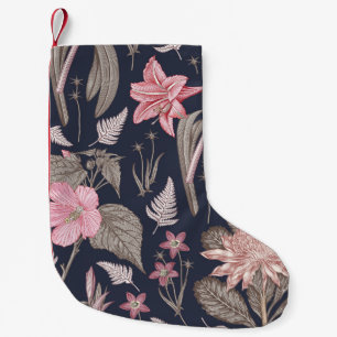 Nahtloses Muster. Set Amaryllis Waratah Hib Kleiner Weihnachtsstrumpf