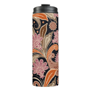 Nahtloses Muster, traditionelles Paisley-Design Thermosbecher