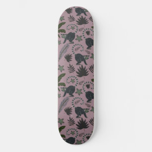 Nahtloses Muster tropischer Tiere Skateboard