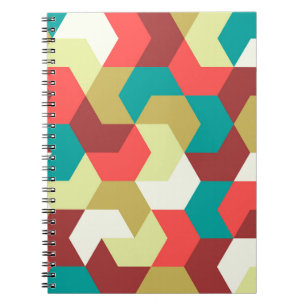 Nahtloses Muster. Unendlicher Hintergrund geometri Notizblock