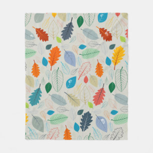 Nahtloses Muster - Vintage Herbstleaves Illustrat Fleecedecke