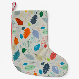 Nahtloses Muster - Vintage Herbstleaves Illustrat Kleiner Weihnachtsstrumpf