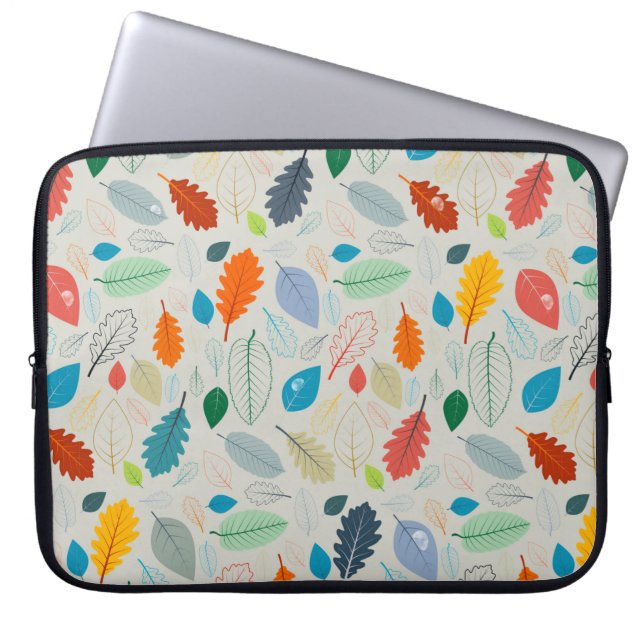 Nahtloses Muster - Vintage Herbstleaves Illustrat Laptopschutzhülle (Vorderseite)