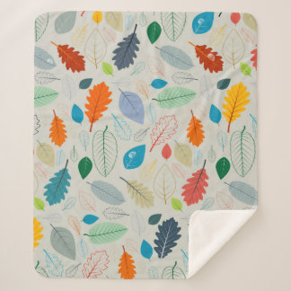 Nahtloses Muster - Vintage Herbstleaves Illustrat Sherpadecke