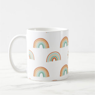 Nahtloses Muster von handgezogenen abstrakten Rege Kaffeetasse