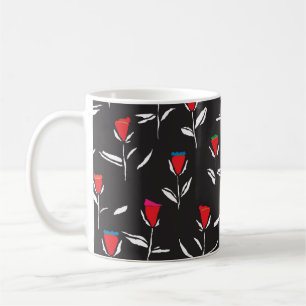 Nahtloses Musterdesign mit hübschen stilisierten B Kaffeetasse