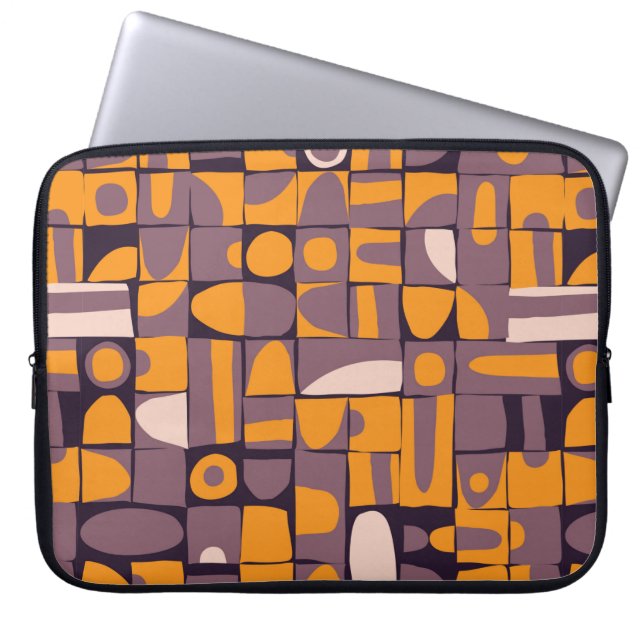 Nahtloses Musterdesign mit schlampiger geometrisch Laptopschutzhülle (Vorderseite)