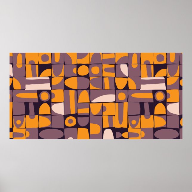 Nahtloses Musterdesign mit schlampiger geometrisch Poster (Vorne)