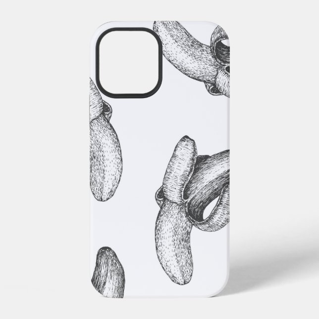 Nahtloses Musterdesign oder Hintergrund mit Banane iPhone Hülle (Rückseite)
