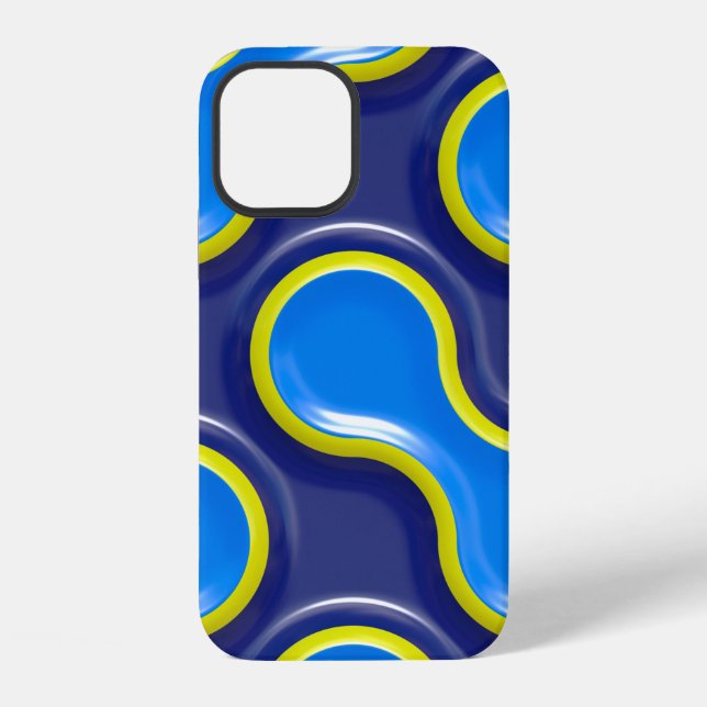 Nahtloses Musterkurvendesign iPhone Hülle (Rückseite)