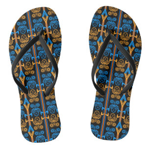Nahtloses ornamentales Retro-Marokko-arabisches Vi Flip Flops