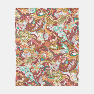 Nahtloses Paisley: elegantes Hintergrundmuster. Fleecedecke