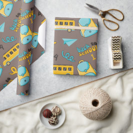 Nahtloses Papier: Erste Schule Geschenkpapier