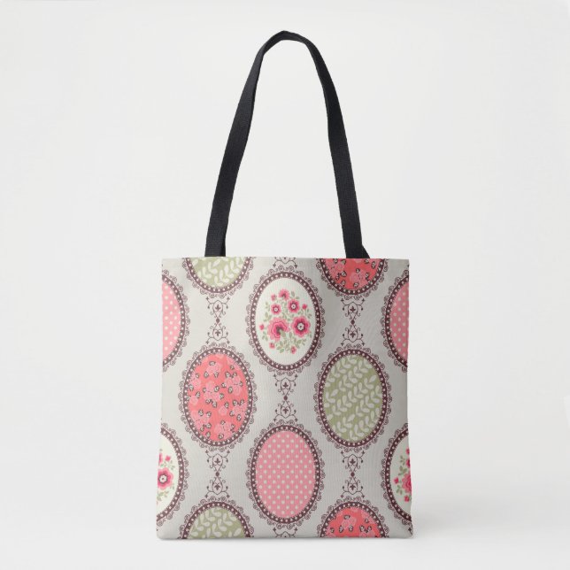 Nahtloses Patchwork-Blumen-Vintage-Muster. Vintage (Vorderseite)