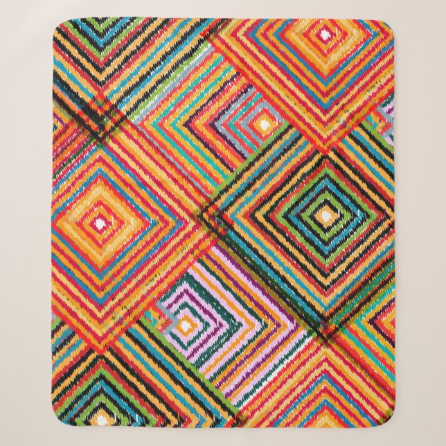 Nahtloses Patchwork-Design. Creative Backgr Sherpadecke (Vorderseite)