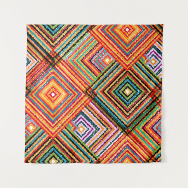 Nahtloses Patchwork-Design. Creative Backgr Wandteppich (Vorderseite)