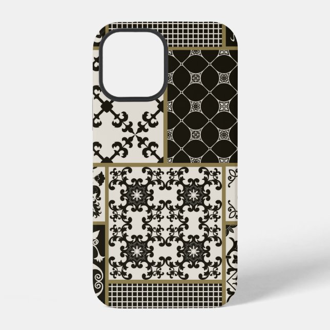 Nahtloses Patchwork-Fliesen mit Islam, Arabisch, I iPhone Hülle (Rückseite)