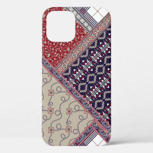 Nahtloses Patchworkmuster auf navy Patchwork, abst Case-Mate iPhone Hülle