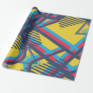 Nahtloses Pop-Art-Muster. Abstrakte Farbtextur w Geschenkpapier