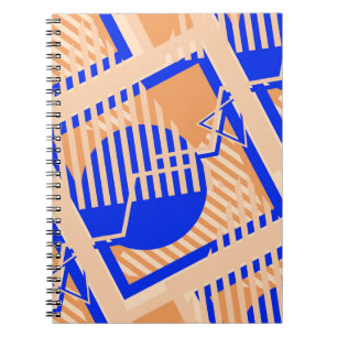 Nahtloses Pop-Art-Muster. Abstrakte Farbtextur w Notizblock