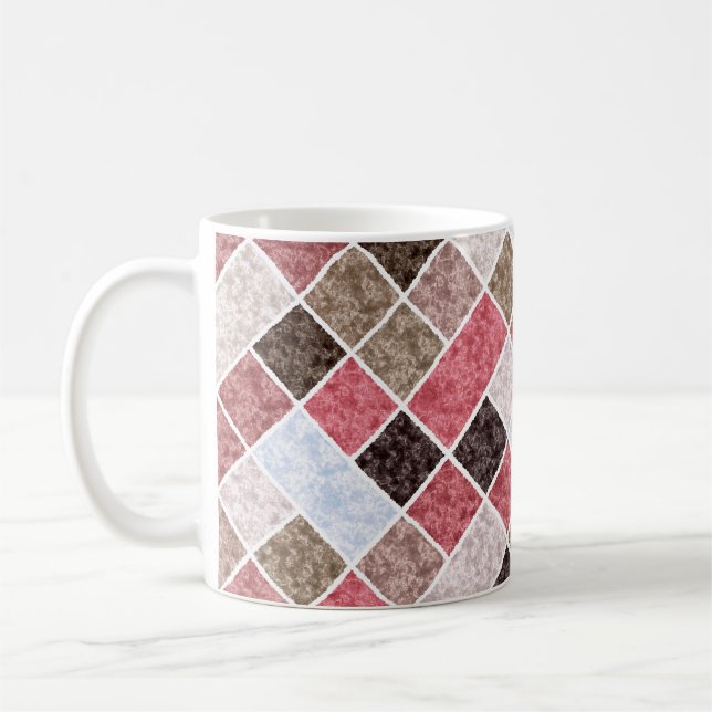 Nahtloses quadratisches Patchwork-Granit-Marmor-Mu Kaffeetasse (Links)