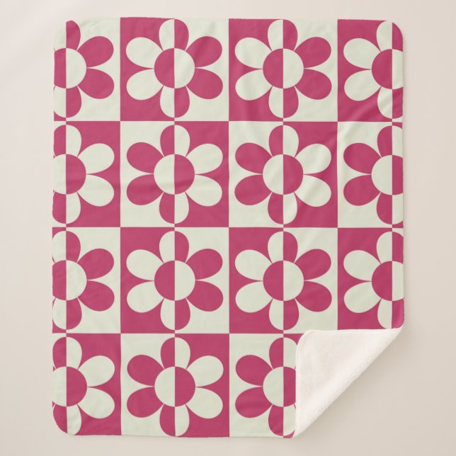 Nahtloses Retro-Design mit Vintager Disy fl Sherpadecke (Vorderseite)