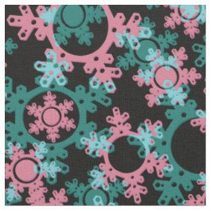 Nahtloses Retro-Design Weihnachtsschneeflocken Stoff